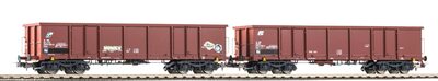 PIKO 28310 H0 2er Set Offene Güterwagen Eaos mit Graffiti, FS, Ep. VI