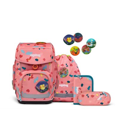 ERGOBAG 01036-90197-10 cubo Schulrucksack-Set regular ZitronenfaltBär, 5-teilig
