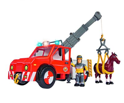 SIMBA 109258280 Feuerwehrmann Sam Phoenix mit Figur und Pferd