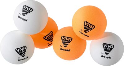 idee+spiel 744-25004 VIVA SPoRT Tischtennis-Bälle HOPPA powered by Schildkröt, 6 Stück