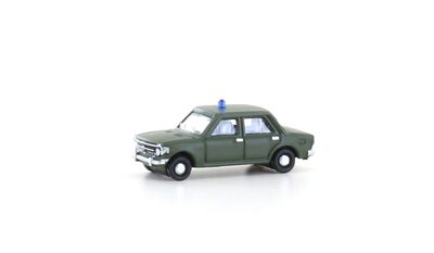 LEMKE COLLECTION LC61518 MINIS 1:160 Fiat 128, Militär olivgrün, Blaulicht