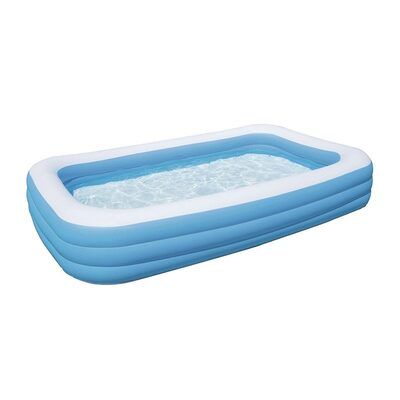 BESTWAY 54009 Family Pool Deluxe, Pool rechteckig, blau 305 x 183 x 56 cm