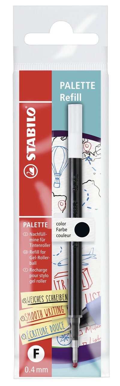 STABILO 268/046-01 Nachfüllpatrone - STABILO PALETTE Refill - Strichbreite F (0,4 mm) - Einzelpatrone -schwarz