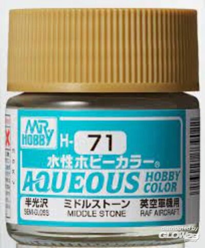 MR HOBBY - GUNZE H-071 Mr Hobby -Gunze Aqueous Hobby Colors (10 ml) Middle Stone [30