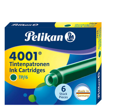 PELIKAN 300087 Pelikan Tintenpatronen 4001®, Dunkelgrün, 6 Stück