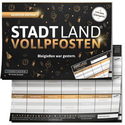 DENKRIESEN DEN09262 TADT LAND VOLLPFOSTEN – SILVESTER EDITION (DinA5-Format)