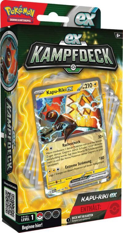 POKEMON 45906 PKM Pokémon Kampfdeck Kapu-Riki-ex oder Kampfdeck Eisenblatt-ex, sortiert