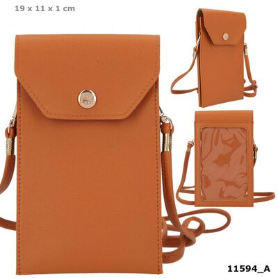 DEPESCHE 11594 TOPModel Handytasche Sichtfenster Braun