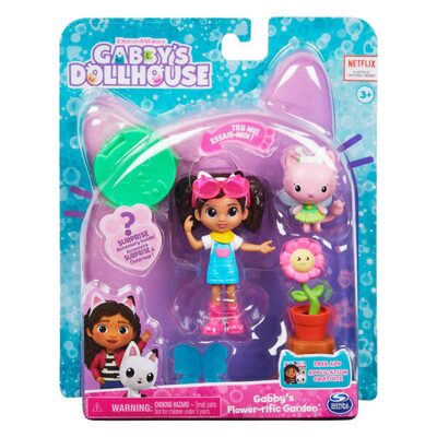 SPIN MASTER 6062026 Gabby‘s Dollhouse Cat-tivity Set, Flower-rific Garden - Garten Set mit Gabby und Kitty Fee (engl. Kitty Fairy), 2 Zubehörteilen, Überraschungsbox und Möbelstück, geeignet für Kinder ab 3 Jahren