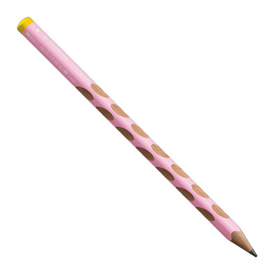 STABILO 321/16-HB-6 Ergonomischer Dreikant-Bleistift für Linkshänder - STABILO EASYgraph in pastellpink- Einzelstift - Härtegrad HB