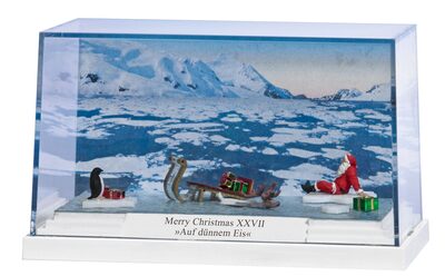 BUSCH 7629 H0 Diorama: Merry Christmas XXVII »Auf dünnem Eis«