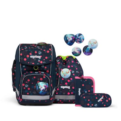 ERGOBAG 01036-90149-10 cubo Schulrucksack-Set REFLEX GLOW PhantBärsiewelt, 5-teilig