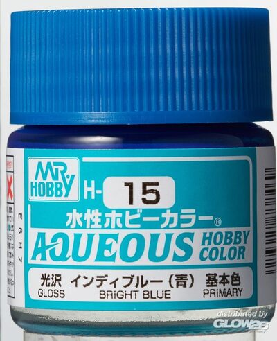 MR HOBBY - GUNZE H-015 Mr Hobby -Gunze Aqueous Hobby Colors (10 ml) Bright Blue [30