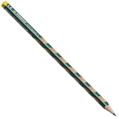 STABILO 325/22-HB Schmaler Dreikant-Bleistift für Linkshänder - STABILO EASYgraph S Metallic Edition in metallic Grün - Einzelstift - Härtegrad HB