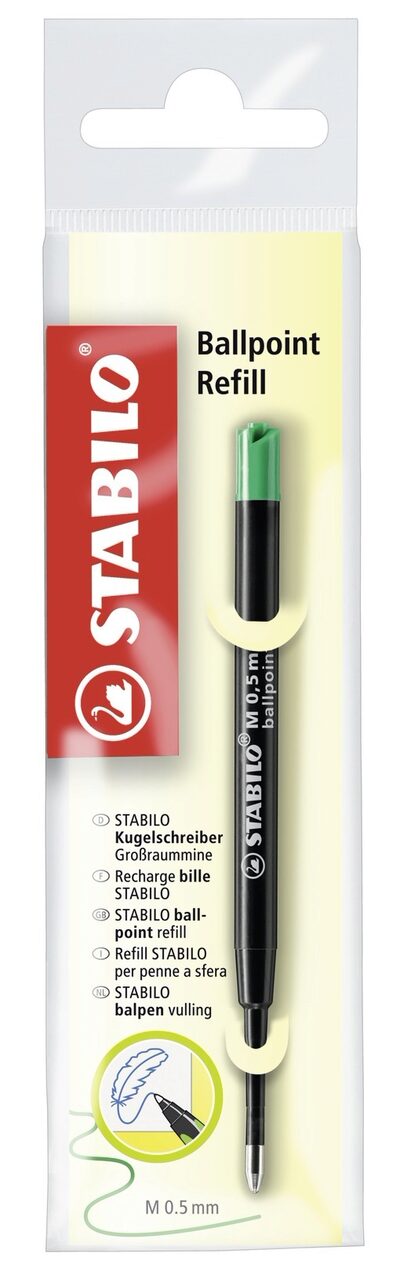 STABILO 2/036-02 Kugelschreiber - Großraummine - STABILO Ballpoint Refill - Einzelmine - grün