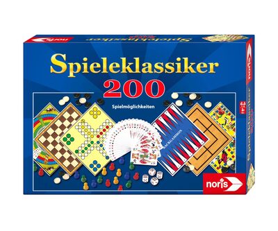 NORIS 606111687 Spieleklassiker - 200 Spielmöglichkeiten