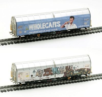 ALBERT MODELL AM245037 H0 Schiebewandwagen Hbbillns Graffiti Edition, SBB, Ep. VI