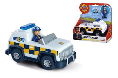 SIMBA 109252508 Feuerwehrmann Sam Polizei 4x4 mit Rose Figur