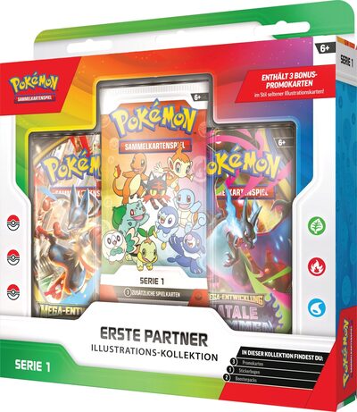 POKEMON 13497 PKM Pokémon Illustrations-Kollektion Erste Partner: Serie 1