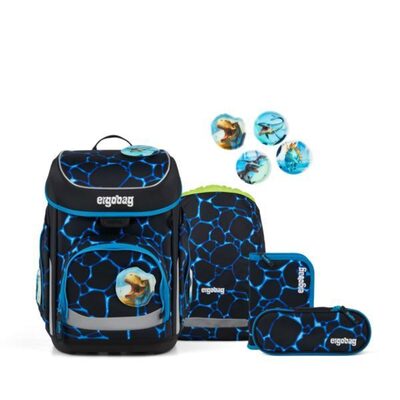 ERGOBAG 01510-90390-10 Schulranzen-Set Bärassic Garden cubo, Blau