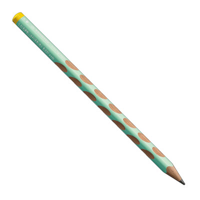STABILO 321/15-HB-6 Ergonomischer Dreikant-Bleistift für Linkshänder - STABILO EASYgraph in pastellgrün - Einzelstift - Härtegrad HB
