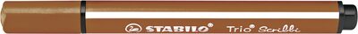 STABILO 368/990 Gefederter Dreikant-Filzstift - STABILO Trio Scribbi - Einzelstift - hellbraun