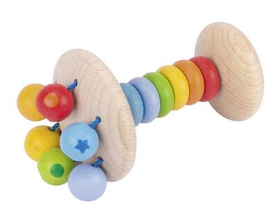 HEIMESS 736790 Greifling Elastik Stielrassel Regenbogen