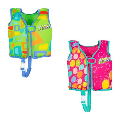 BESTWAY 32176 Swim Safe ABC™ Schwimmweste mit Textilbezug Stufe B AquaStar™ 1-3 Jahre, sortiert
