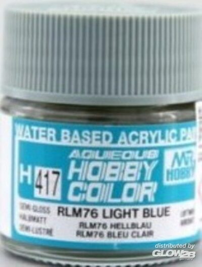 MR HOBBY - GUNZE H-417 Mr Hobby -Gunze Aqueous Hobby Colors (10 ml) RLM76 Light Blue [30