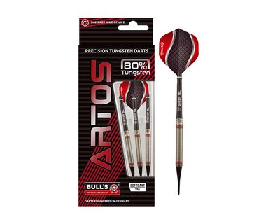 BULL'S 17688 Artos AR3 Softdart, Red 80% Tungsten