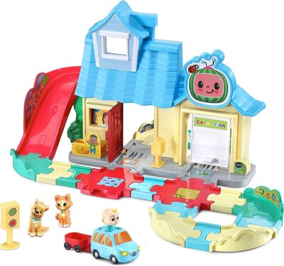 VTECH 80-557904 Tut Tut Baby Flitzer - CoComelon JJs Spielhaus Schienenset