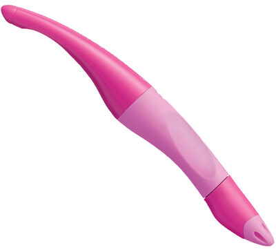 STABILO 6891/4-41 Ergonomischer Tintenroller für Linkshänder - STABILO EASYoriginal in hell-/dunkelpink - Einzelstift - Schreibfarbe blau (löschbar) - inklusive Patrone
