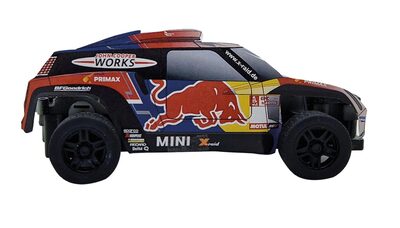 HAPPY PEOPLE 34468 1:28 RC X-Raid MINI JCW Buggy Red Bull, 40 MHz