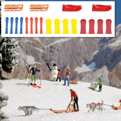 BUSCH 7769 H0 Schlitten und Skier