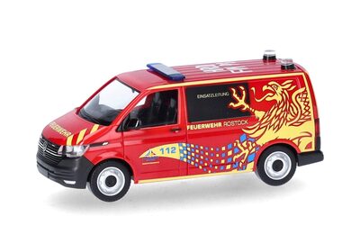 HERPA 097703 1:87 Volkswagen (VW) T6.1 Bus 'Feuerwehr Rostock'