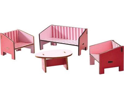 HABA 300507 Little Friends – Puppenhaus-Möbel Wohnzimmer