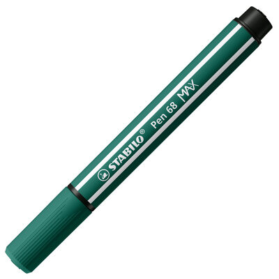 STABILO 768/53 Premium-Filzstift mit dicker Keilspitze - STABILO Pen 68 MAX - Einzelstift - blaugrün