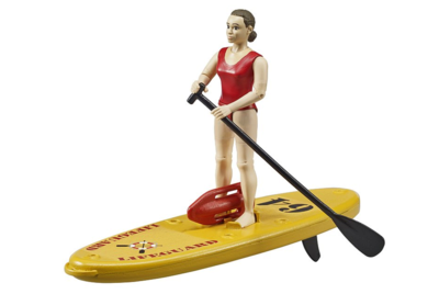 BRUDER 62785 bworld Life Guard mit Stand Up Paddle