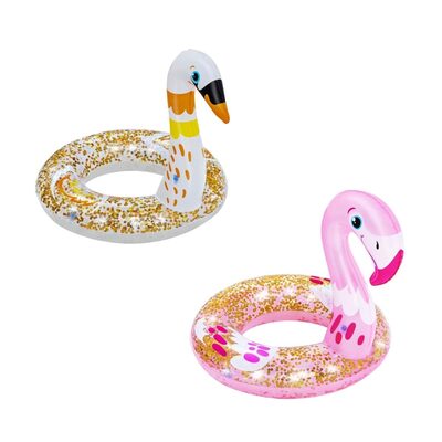 BESTWAY 36306 Glitzernder Schwimmring mit Tierkopf, 2-fach sortiert
