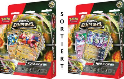 POKEMON 45897 PKM Pokémon Deluxe-Kampfdeck Miraidon-ex / Deluxe-Kampfdeck Koraidon-ex, sortiert