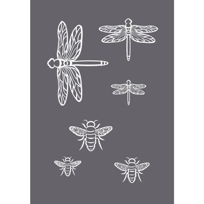 RAYHER 45125000 Siebdruck-Schablone Insekten A5, 1 Schablone+1 Rakel, SB-Btl