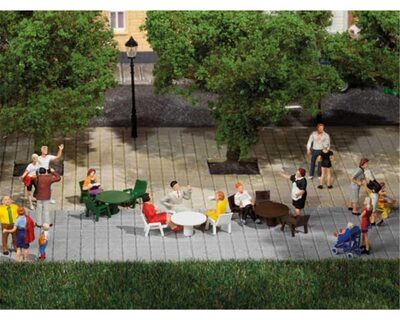 AUHAGEN 42647 H0 TT Gartentische, Gartenstühle