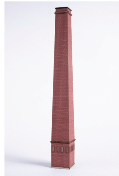JOSWOOD 17029 H0 4-eckiger Kamin, dunkelroter Ziegel