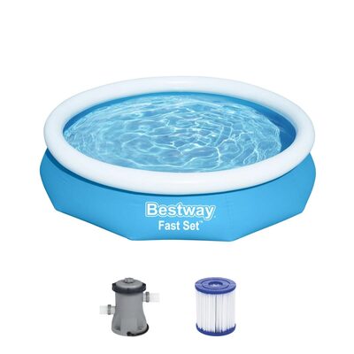 BESTWAY 57458 Fast Set™ Aufstellpool-Set mit Filterpumpe Ø 305 x 66 cm