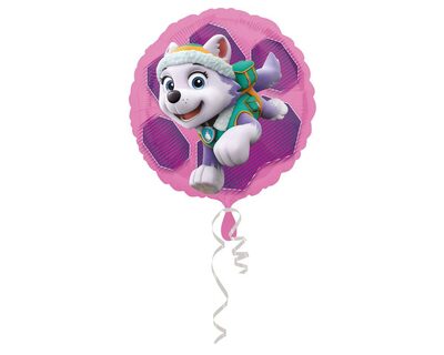 AMSCAN 3408801 Standard 'Paw Patrol Skye & Everest' Foil Balloon Round, S60, packed, 43cm
