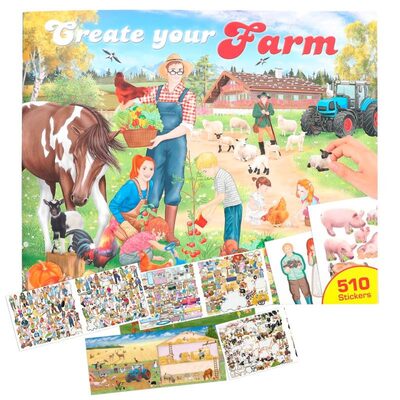 DEPESCHE 12503 Create your Farm - Malbuch mit Stickern