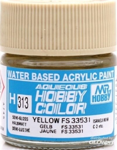 MR HOBBY - GUNZE H-313 Mr Hobby -Gunze Aqueous Hobby Colors (10 ml) Yellow FS 33531 [30