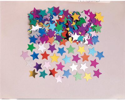 AMSCAN INT37011-90 Konfetti Stardust mehrfarbig 14 g