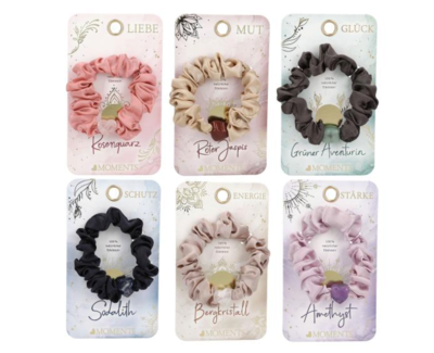 DEPESCHE 0013836 Heart Moments Scrunchies mit Edelstein - sortiert