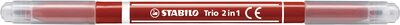 STABILO 223/40 Filzstift und Fineliner in einem - STABILO Trio 2 in 1 - Einzelstift - rot